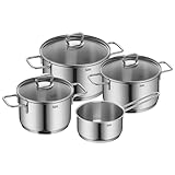 Silit Alicante Topfset Induktion 4-teilig, Kochtopf Set mit Glasdeckel,...