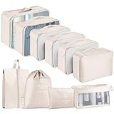 Koffer Organizer Set, 10 Stück Packing Cubes for Suitcase Travel...