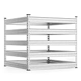 Wiltec Gartenkomposter 100 x 100 x 90 cm, Komposter aus Metall,...