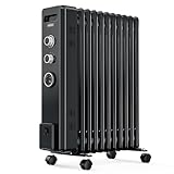 VonHaus Ölradiator mit 11 Rippen, Elektrischer Heizkörper für...