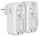 revolt Steckdose Timer: Zeitschaltuhr mit Lichtsensor-Schaltung,...