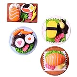 ORFOFE 4 Stück Teiliges Miniatur Sushi Deko Realistische Künstliche Sushi...