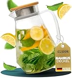 CLIDOR ® - Premium Glaskaraffe - 1,5 Liter (mit 50% verstärkter...