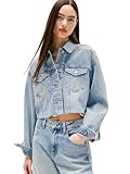 Tommy Jeans Damen Lightweight Trucker Cropped Jean Jacket Jacke, Denim Mid...