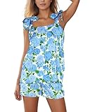 Cusghjbsg 2-teiliges Damen-Shorts-Set, Sommer, ärmellos, gestreift,...