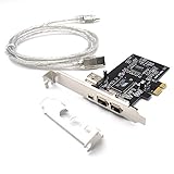 Pardarsey PCIe 3 Ports 1394A Firewire Erweiterungskarte, PCI Express (1x)...