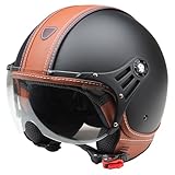 Motorradhelm Jethelm Rollerhelm CMX Hazel Größe L matt schwarz mit...
