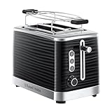 Russell Hobbs Toaster [für 2 Scheiben] Inspire Schwarz mit hochwertiger...