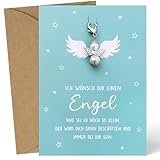 BETESSIN Schutzengel Geschenk - Schutzengel Schlüsselanhänger mit Karte...