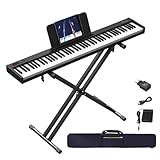E-Piano 88 Tasten für Einsteiger Halbgewichtetes Volle Größe Klavier,...