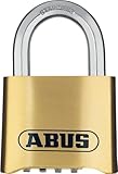 ABUS Zahlenschloss 180IB/50 - Vorhängeschloss aus Messing - wetterfest -...