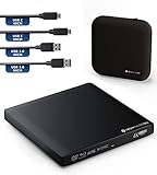 techPulse120 Externes USB 3.1 USB-C UHD 4k 3D M-DISC Blu-ray DVD CD BDXL...