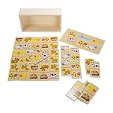 GICO Domino Spiel Tiere aus Holz für Kinder und Erwachsene für Zuhause...