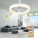 Shengruili Ventilator lampe,Deckenventilator mit LED Licht...