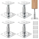 FWEEK 4 Stück Pfostenträger Höhenverstellbar, Verzinkte 100-150 mm...