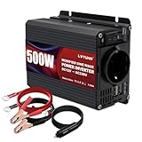 LVYUAN 500W Wechselrichter 12V auf 230V Spannungswandler, Stromwandler mit...