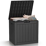 31 Gallonen Harz Deck Box Abschließbarer wasserdichter Ourdoor...