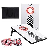 Offizielles Cornhole Set 90x60 - Red Zone - 2 Bretter - 2x4 Taschen (90x60...