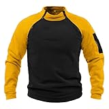 Fleecepullover Herren Militär Outdoor Fleecejacke Warme Tactical Combat...