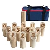 Nummerierte Blockwurfspiele Outdoor Holz Werfen Hof Spiel Stick Holz Spiel...