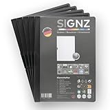SIGNZ Klemmhefter DIN A4, 5 Stück, schwarz, Für bis zu 30 Blatt,...