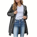 Bauzuoyo Trenchcoat Damen Wasserdicht Windjacke Regenjacke Herbst Mantel...
