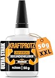 Sekundenkleber extra stark – XXL 50 g Superkleber für präzise...