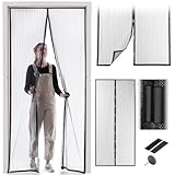 KADAX 2 x Magnet Fliegengitter Tür 100x210 cm, Insektenschutz Vorhang mit...