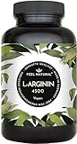 L-Arginin - 365 vegane Kapseln - 4500mg pflanzliches L Arginin HCL aus...