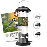 wildtier liebe Körner Futtersäule, Vogelfutterspender 23,5cm, Schwarz-...