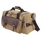 Luocute Reisetasche aus Segeltuch, 18,5 X 9,8 X 9,4 Zoll, Reisetasche für...