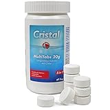 CRISTAL 5 in 1 MultiTabs Chlor 1 kg - 20 g Multifunktionstablette - Langsam...