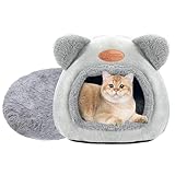 Katzenhöhle Katzenbett Waschbare Halbgeschlossen Katzenzelt Katzenkorb...