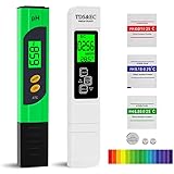 PH Messgerät + TDS Messgerät Set, 4 in 1 Pool thermometer Wasser Tester...