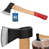 KOTARBAU® Doppelt verkeilte Axt zum Holzhacken 500g aus Stahl mit...
