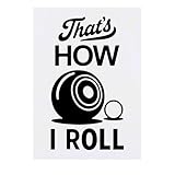 Azeeda 'So rolle ich Lawn Bowls' Temporäres Tattoo - Hautfreundlicher &...