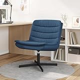 Homgoday Drehstuhl Blau 63 x 75 x 76 cm Stoff Bürostuhl Stuhl...