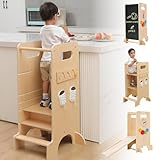 Olvy Kids 4-in-1 Montessori Lernturm - Learning Tower - Trittleiter Holz -...