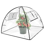 56 x 56 cm Transparentes PVC Überwinterungszelt für Pflanzen, Mini Pop-Up...