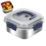 Hitburu Edelstahl Snackbehälter mit Deckeln | Metall Brotdose Mit Deckel -...