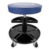 HASKYY Werkstatthocker Werkstattstuhl Arbeitshocker BLAU Stuhl Sitz mit 5...