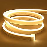 Lamomo LED Strip 2M, Warmweiss 12V Dimmbar Neon LED Streifen, Wasserdicht...