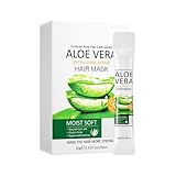 20 Stück Aloe Vera Haarmaske Reparierende Haarmaske für trockenes,...