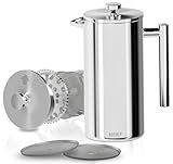 KICHLY French Press Kaffeebereiter 20 Oz - 600 ml (3 Tassen) -...