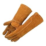 Schutzhandschuhe Arbeitshandschuhe Robustes Echtleder Hitze und...