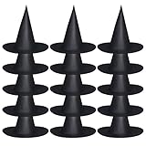 jerbro 12er Hexenhut Schwarzer faltbarer Zauberhut für Halloween...