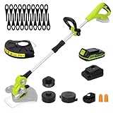 Yougfin 20 V schnurloser Rasentrimmer, 25,4 cm Grasschneider mit...