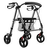 Weinberger Alu-Rollator Basic, faltbar, mit Sitzfläche, Leichtgewicht 6,2...