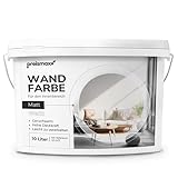 Preismaxx Profiweiß Wandfarbe weiß 10L, hohe Deckkraft, Dispersionsfarbe...
