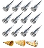 GMMH 12 Stück Schillerlockenform aus Edelstahl Klein 11 x 3,8 cm...